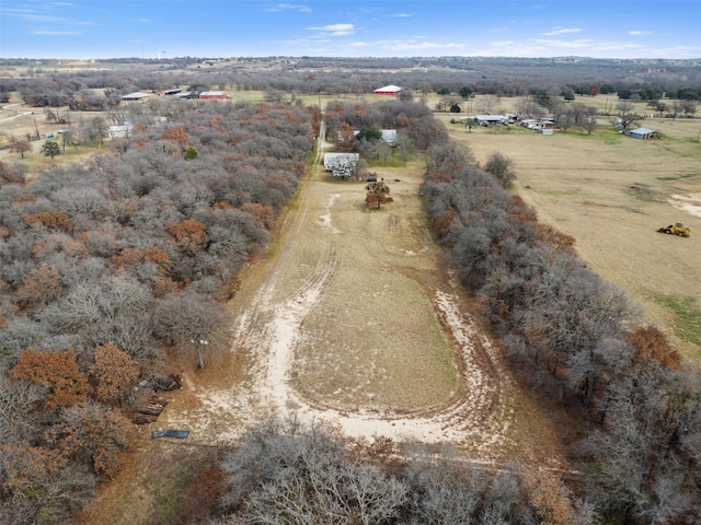 bird's eye view featuring a rural view