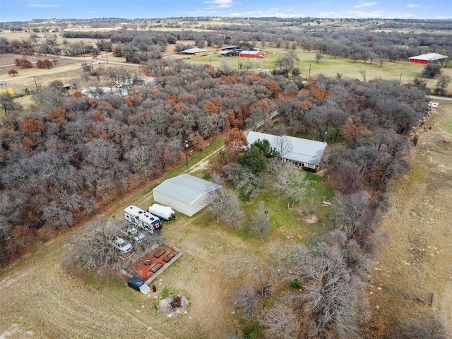 aerial view with a rural view