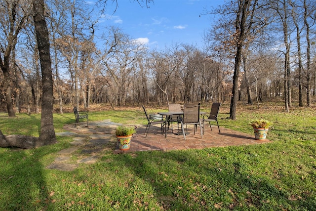 view of yard with a patio