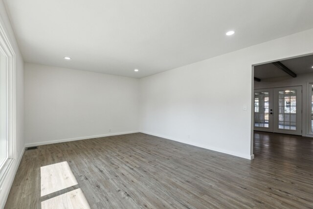 unfurnished room featuring light wood-type flooring