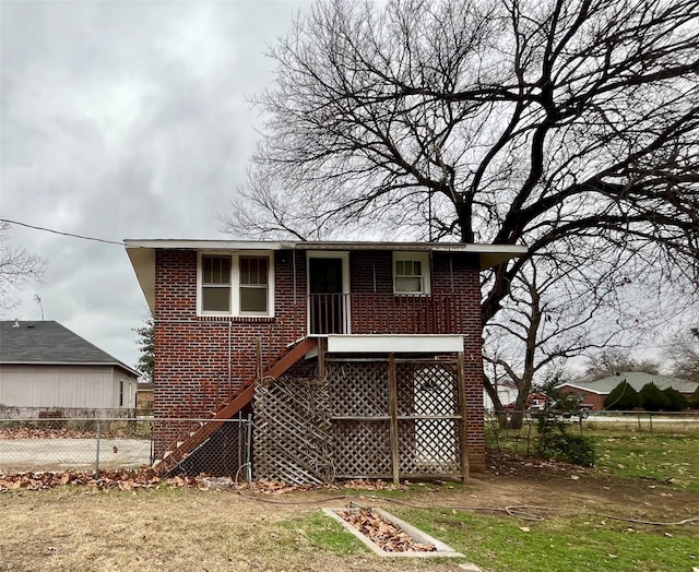 view of rear view of property