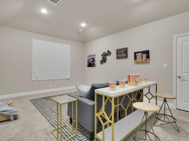 view of carpeted living room