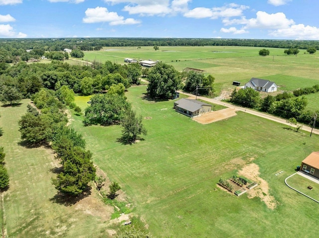 aerial view with a rural view