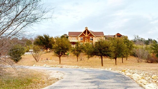 view of street with a rural view