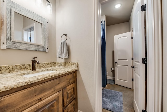 bathroom featuring vanity