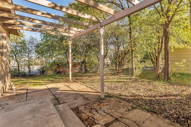 view of patio / terrace with a pergola