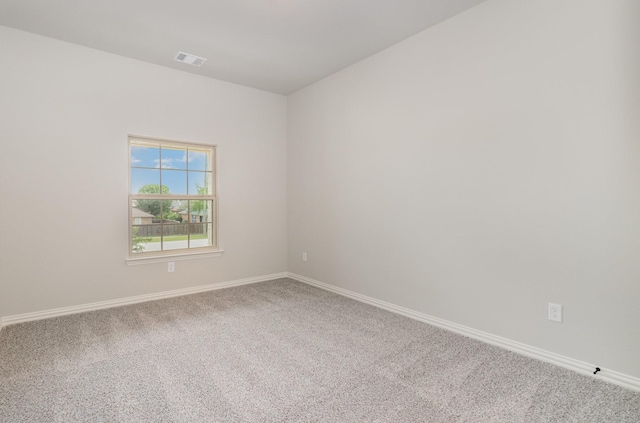 view of carpeted spare room