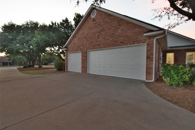 view of property exterior at dusk