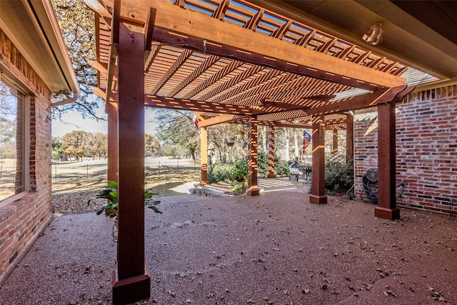 view of patio / terrace with a pergola