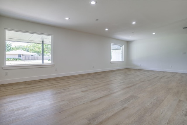 empty room featuring light hardwood / wood-style flooring