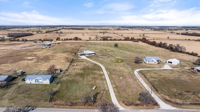 aerial view featuring a rural view