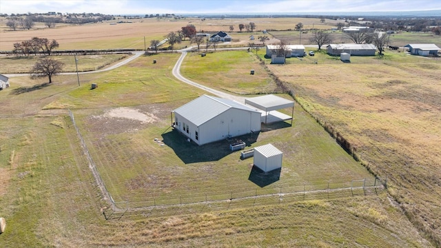 drone / aerial view featuring a rural view