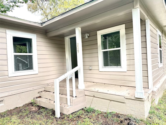 view of doorway to property