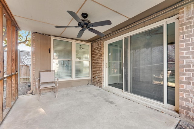 view of patio / terrace with ceiling fan