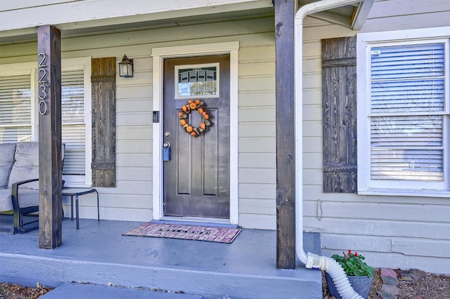 view of doorway to property