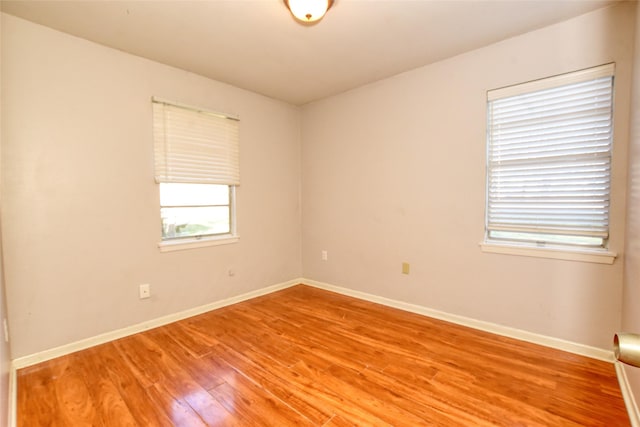 empty room featuring wood-type flooring