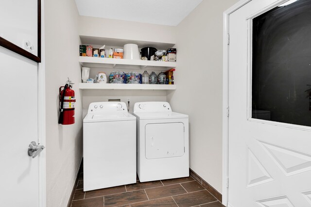 laundry area featuring washer and clothes dryer