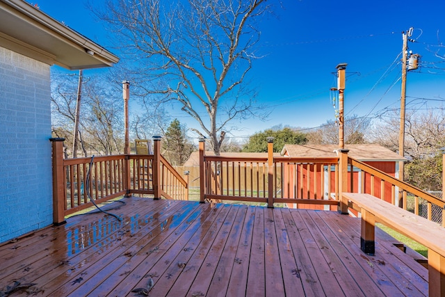 view of wooden deck