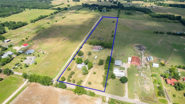 drone / aerial view featuring a rural view