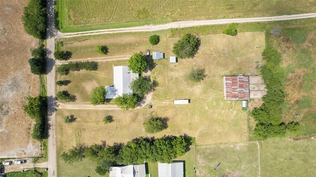 bird's eye view with a rural view