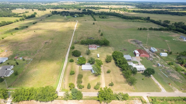 drone / aerial view featuring a rural view