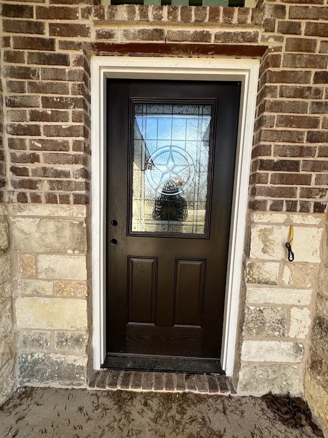 612 N US Highway 69, Celeste, TX 75423 - view of exterior entry with brick siding