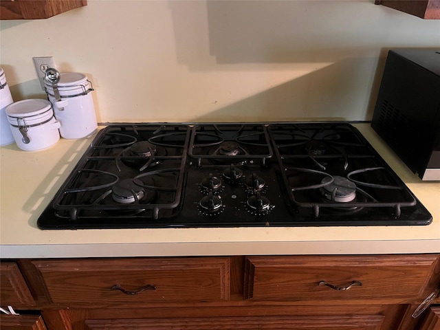 details with black gas stovetop