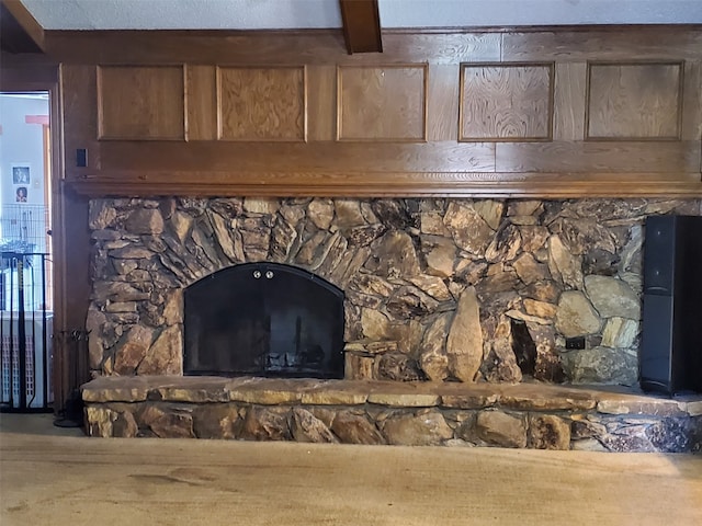 details with a fireplace