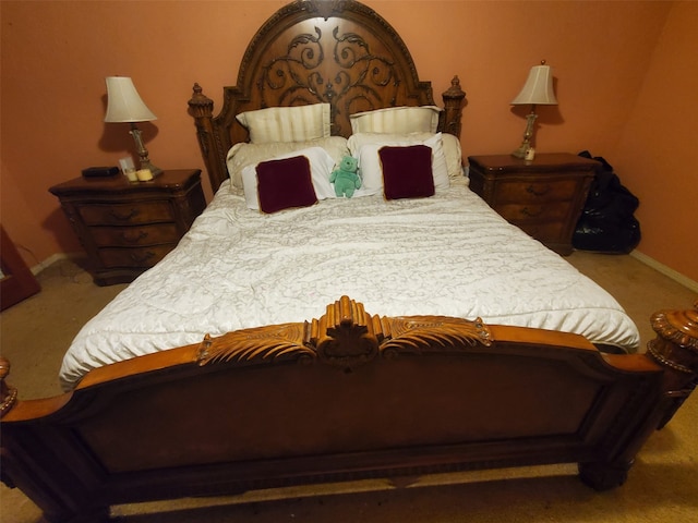 view of carpeted bedroom