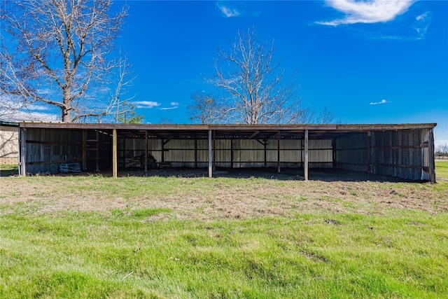 view of pole building featuring a detached carport