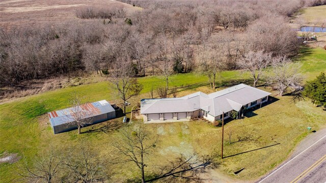 bird's eye view with a rural view