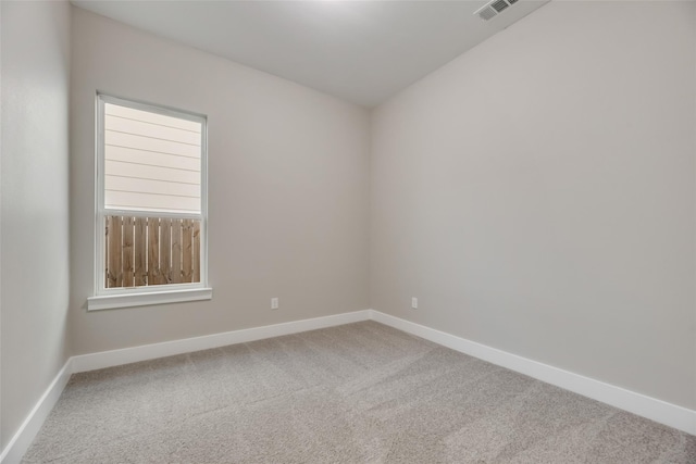 view of carpeted spare room