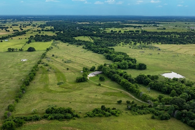 drone / aerial view featuring a rural view