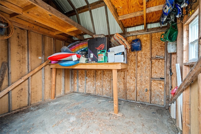 view of storage room