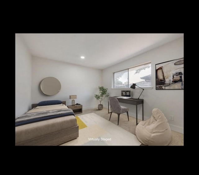 view of carpeted bedroom