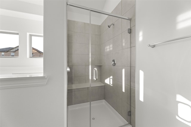 bathroom with walk in shower