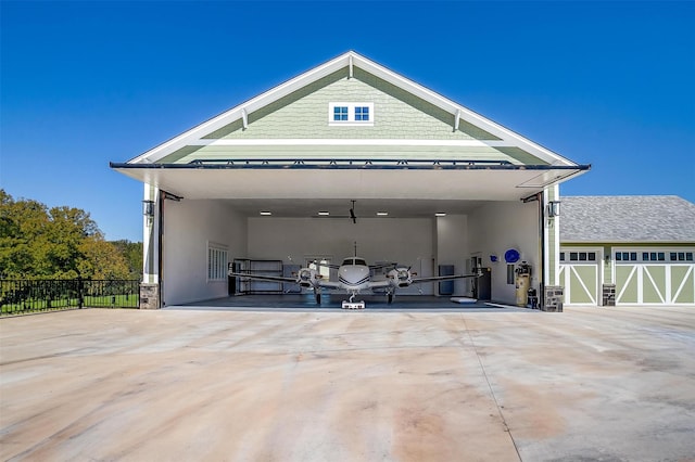 exterior space featuring a carport