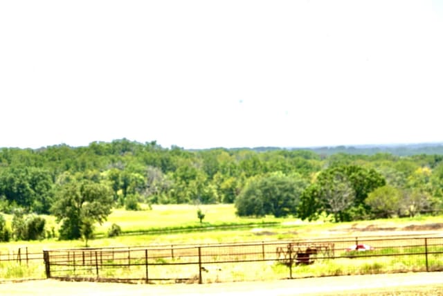 view of yard with a rural view