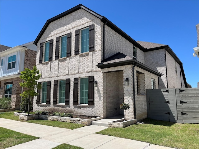 view of front of home featuring a front yard