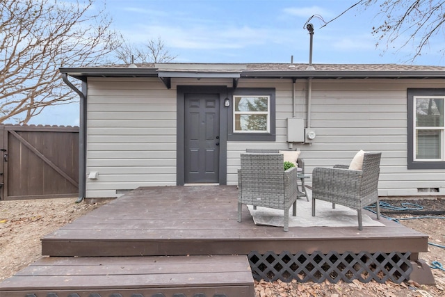 view of wooden deck