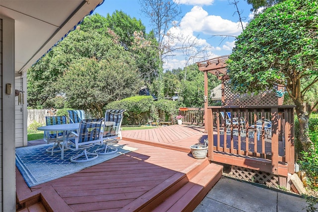 view of wooden terrace