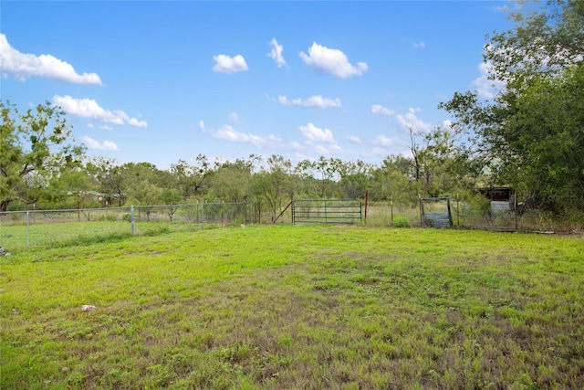 view of yard featuring a rural view