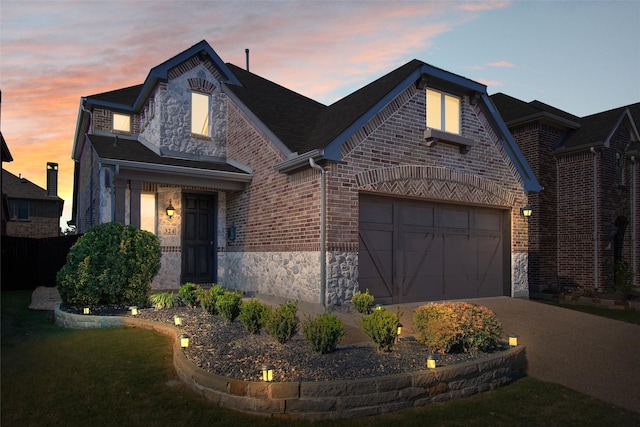 view of front of home featuring a garage