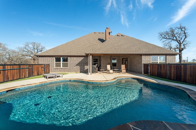 view of pool with a patio area