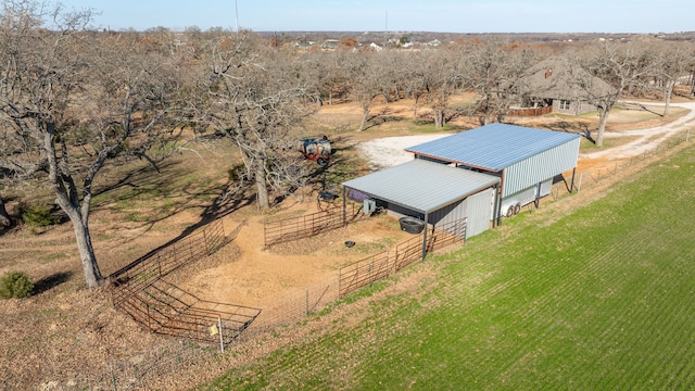 drone / aerial view featuring a rural view