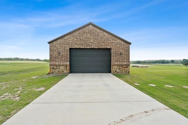 exterior space with a rural view and a lawn