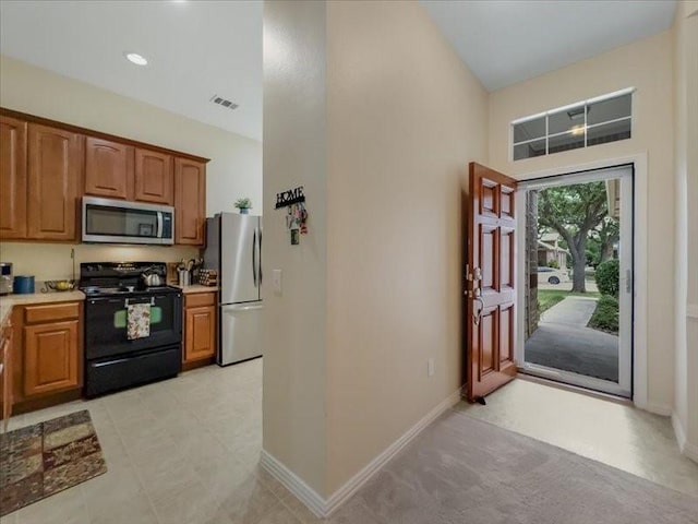 kitchen with appliances with stainless steel finishes