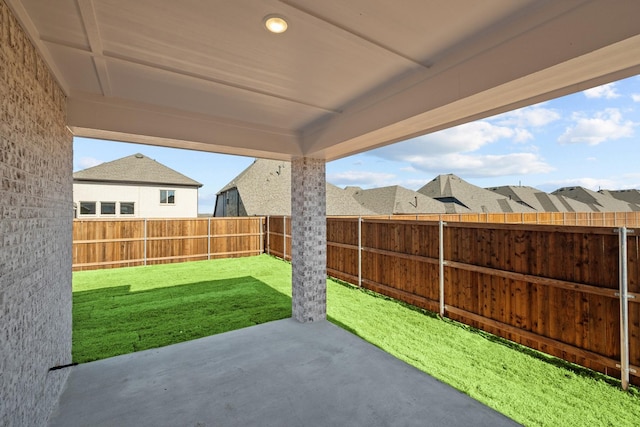 view of patio / terrace with a fenced backyard