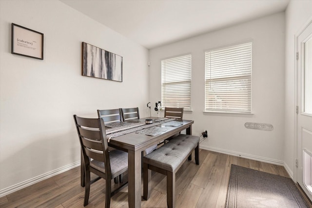 dining room featuring hardwood / wood-style floors