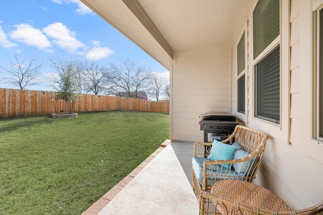 view of yard featuring a patio area